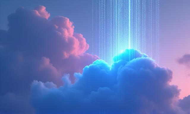 Abstract representation of data safety in a cloudy sky